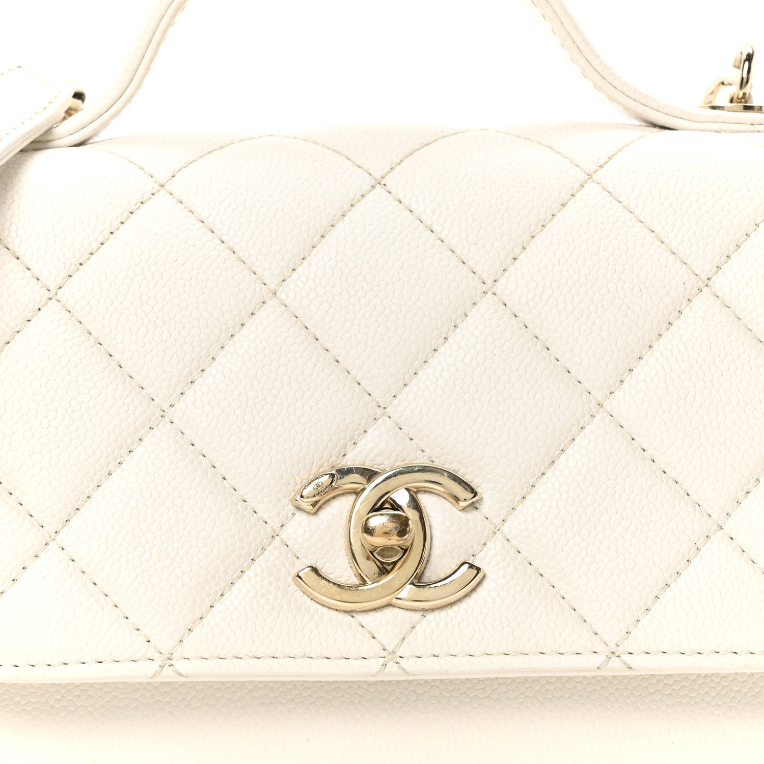 Chanel Caviar Quilted Small Business Affinity Flap White 8 of 10