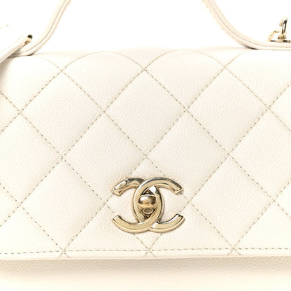 Chanel Caviar Quilted Small Business Affinity Flap White 8 of 10