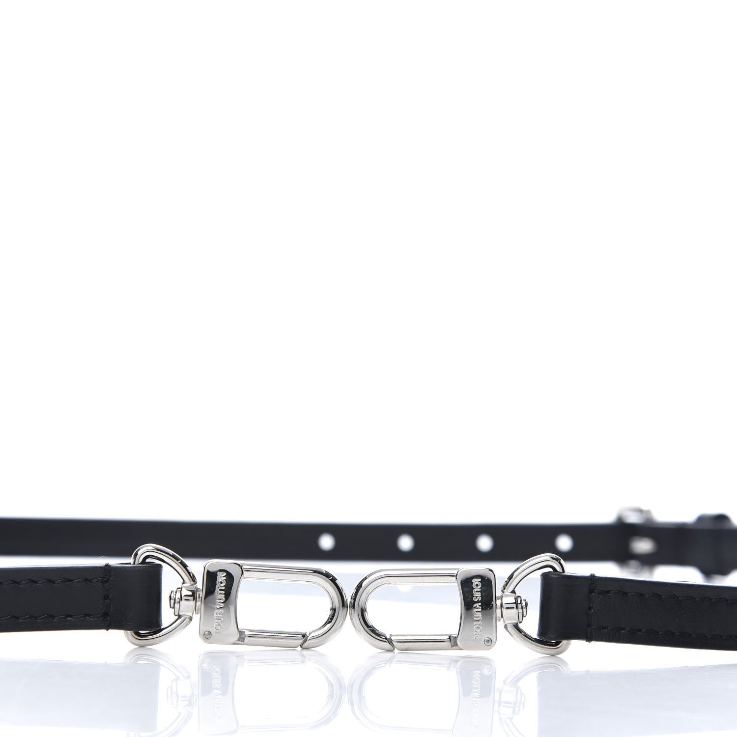 Louis Vuitton Calfskin 16mm Adjustable Shoulder Strap Black 3 of 3