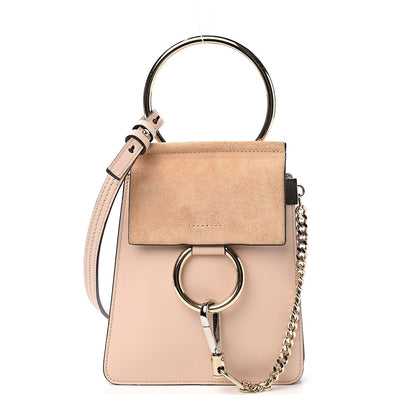 Chloe Suede Calfskin Mini Faye Bracelet Bag Cement Pink 1 of 9