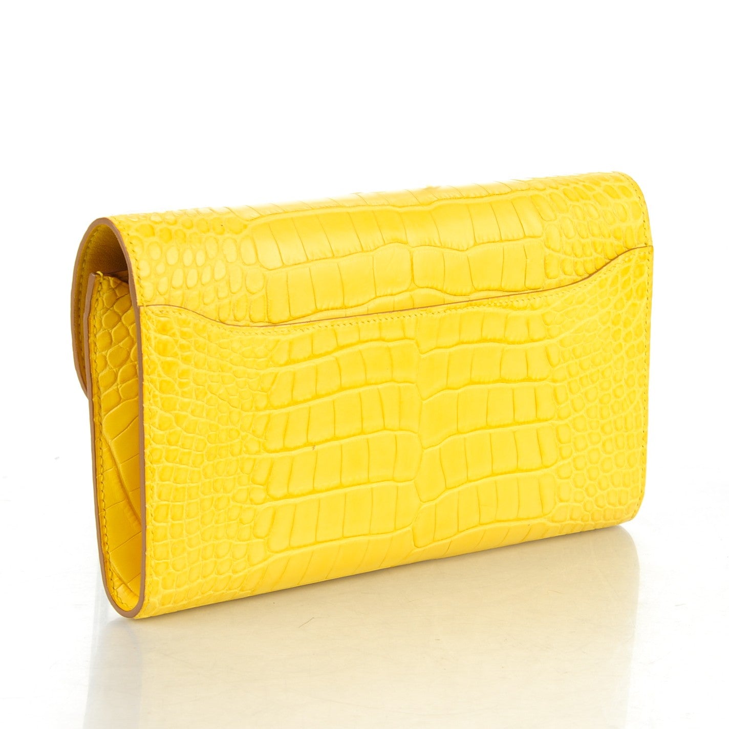 Hermes Matte Alligator Constance Wallet Mimosa 3 of 7
