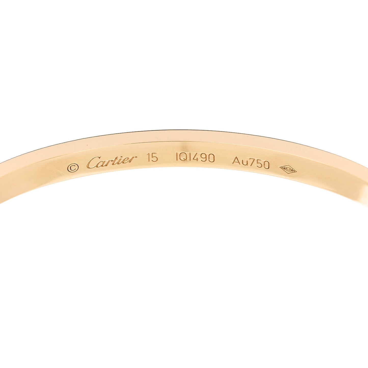 18K Yellow Gold Small LOVE Bracelet 15