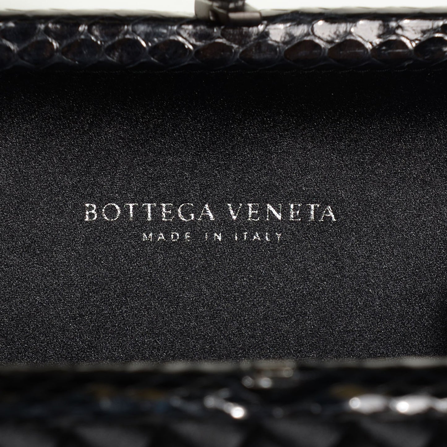 Satin Intreccio Impero Ayers Knot Clutch Black