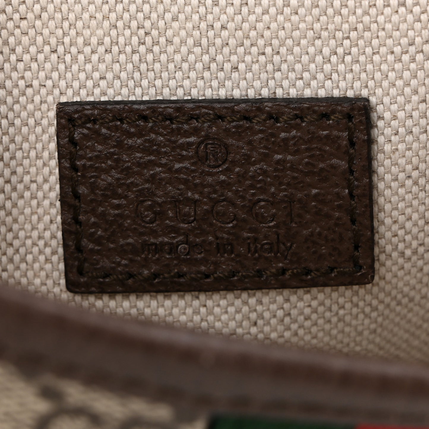 GG Supreme Monogram Web Small Ophidia Belt Bag Brown