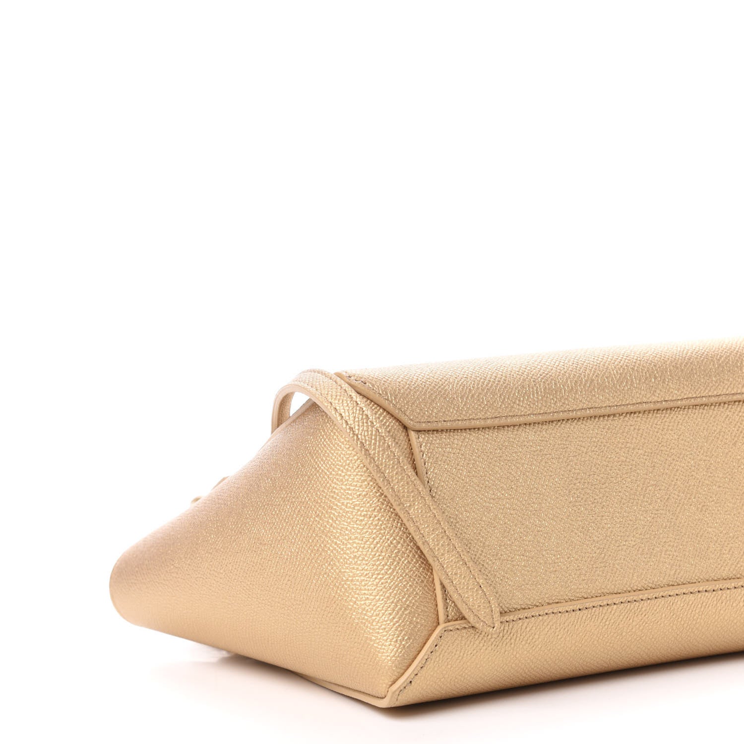 Celine Laminated Calfskin Nano Belt Bag Gold 8 of 10