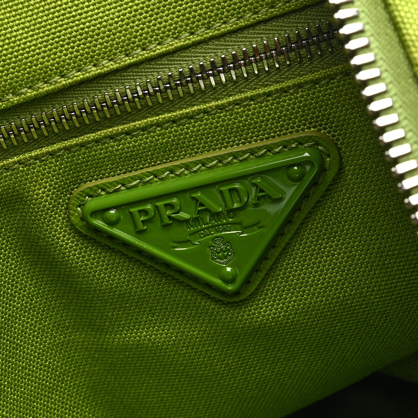 Canapa Logo Embossed Large Triangle Shoulder Bag Felce