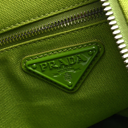 Prada Canapa Logo Embossed Large Triangle Shoulder Bag Felce 6 of 8