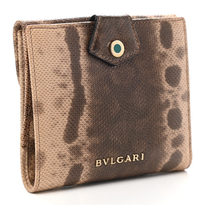 Bulgari Karung Calfskin Serpenti Forever Compact Wallet Brown 3 of 11