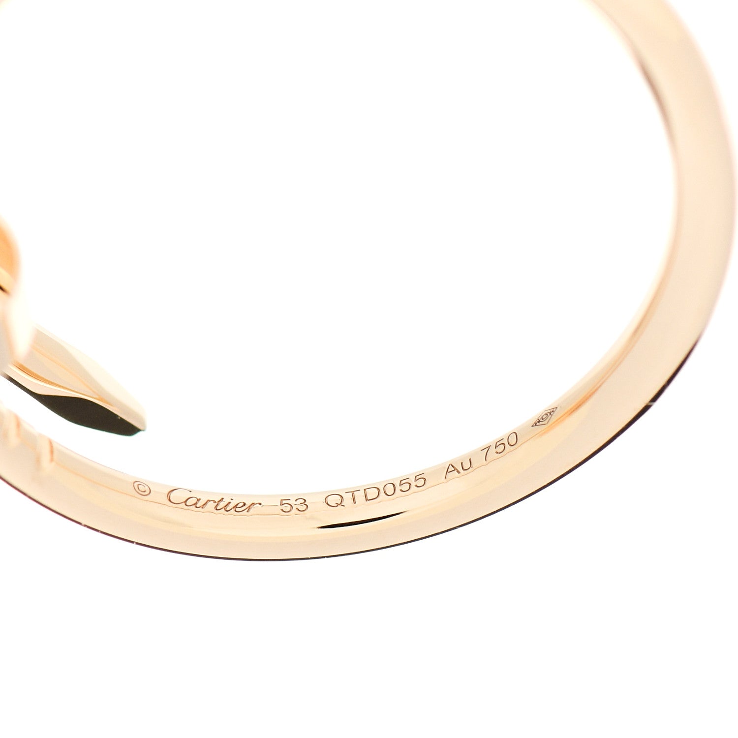 Cartier 18K Yellow Gold Small Juste Un Clou Ring 53 6.25 4 of 5