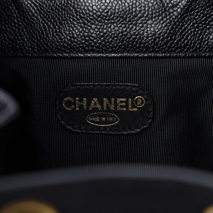 Chanel Caviar CC Drawstring Shoulder Bag Black 9 of 10