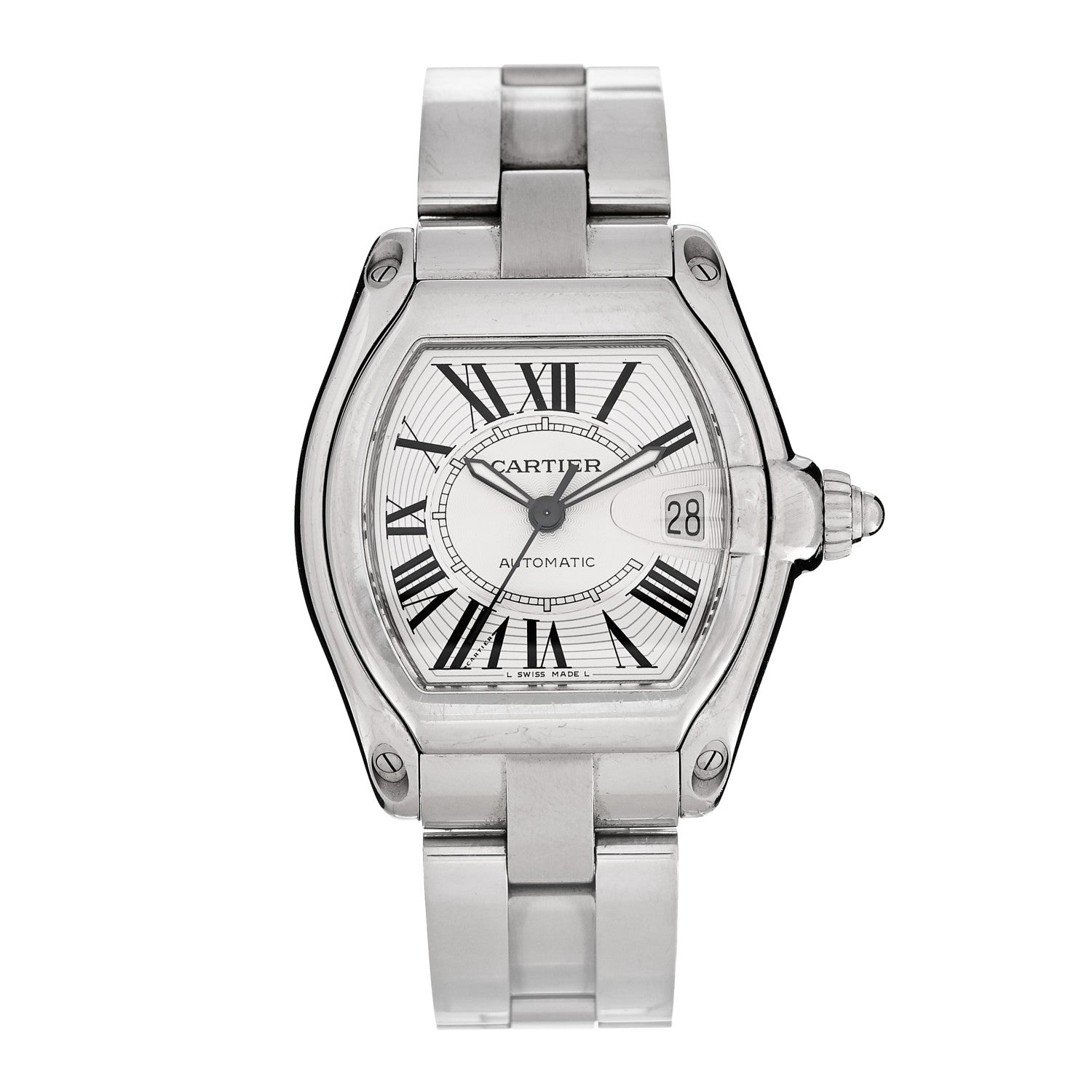 Cartier Stainless Steel 37mm Roadster Automatic Watch 1 of 4