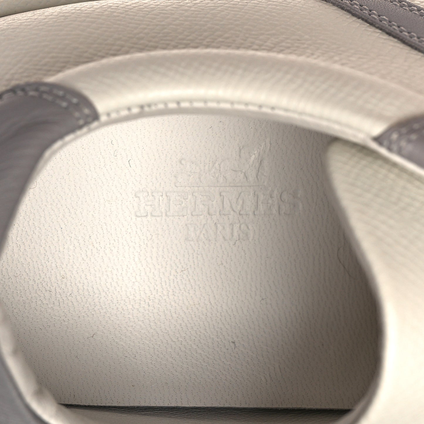 Epsom Suede Boomerang Sneakers 36.5 White Gris