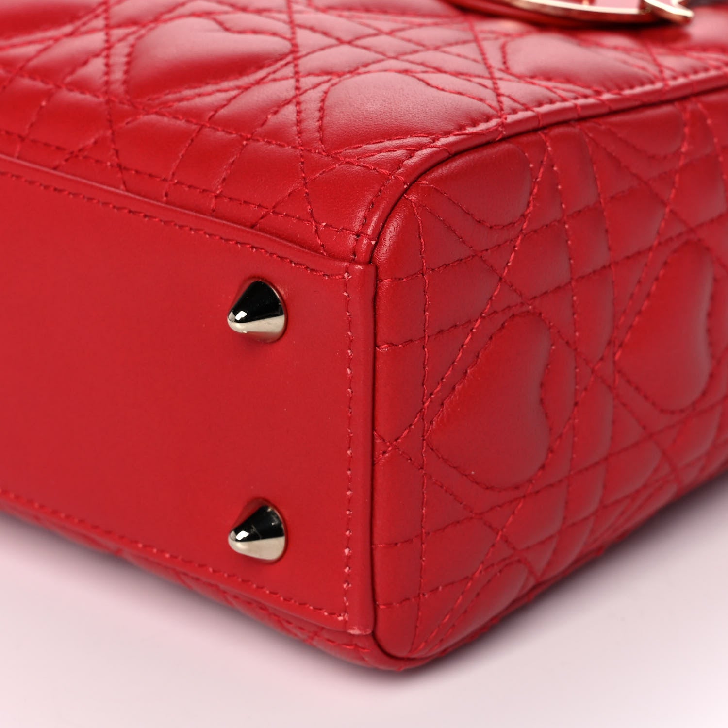 Christian Dior Lambskin Cannage Dioramour Small My ABCDior Lady Dior Spicy Red 11 of 12