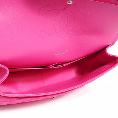 Chanel Iridescent Caviar Maxi Double Flap Hot Pink 5 of 9