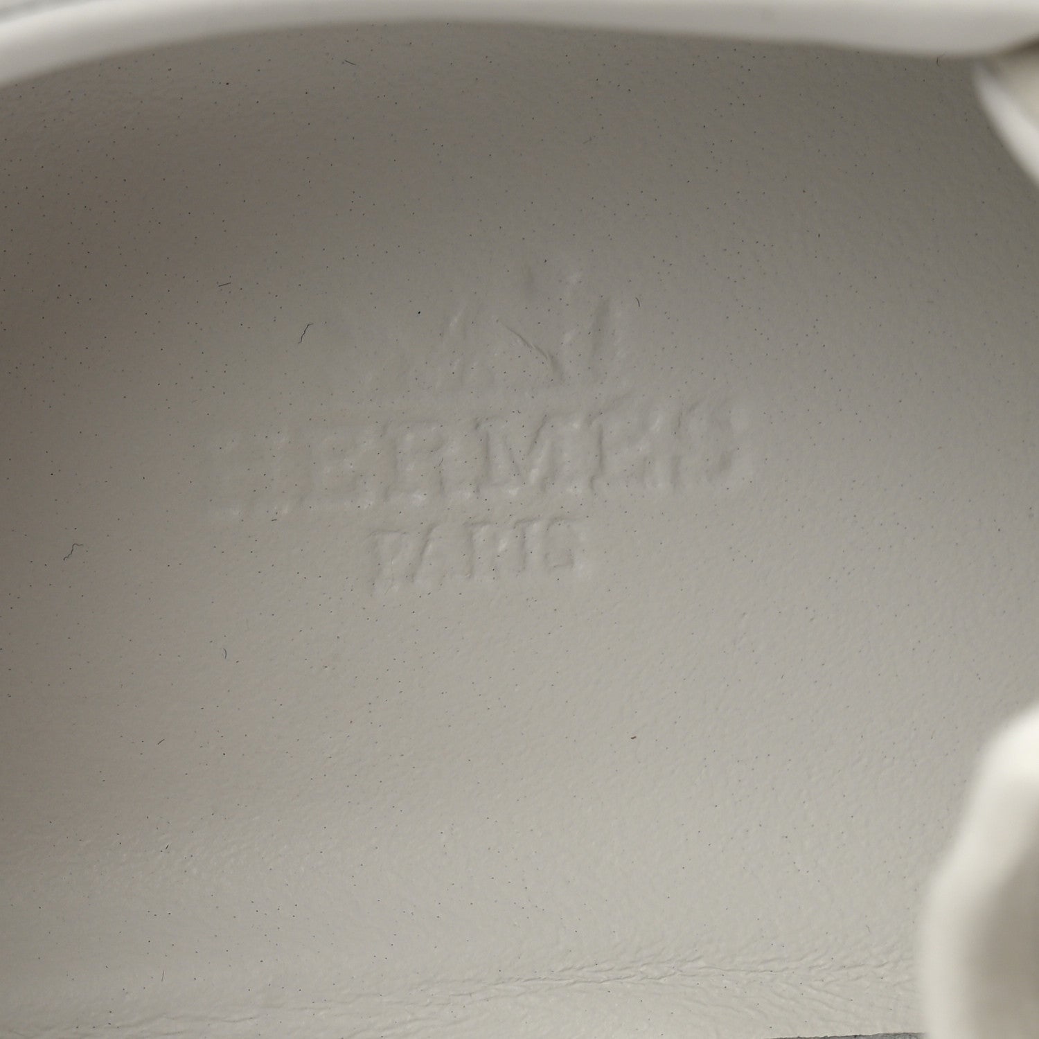 Hermes Goatskin Suede Goatskin Bouncing Sneakers 36.5 White Black 7 of 13