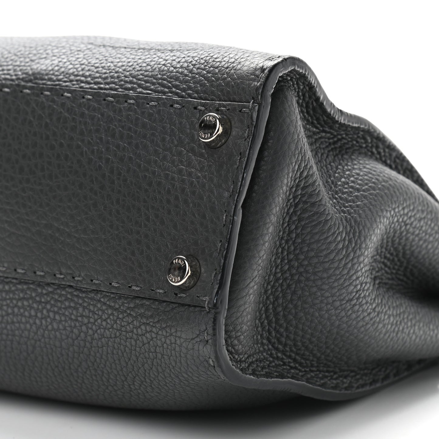 Cuoio Romano Selleria Bi-Color Medium Peekaboo Iconic Satchel Asfalto Latte