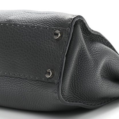 Fendi Cuoio Romano Selleria Bi-Color Medium Peekaboo Iconic Satchel Asfalto Latte 11 of 11