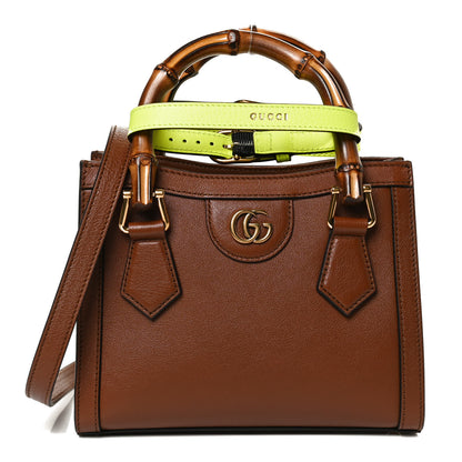 Gucci Wonka Grain Calfskin Mini Diana Tote Bag Cuir Yellow Fluo 2 of 11