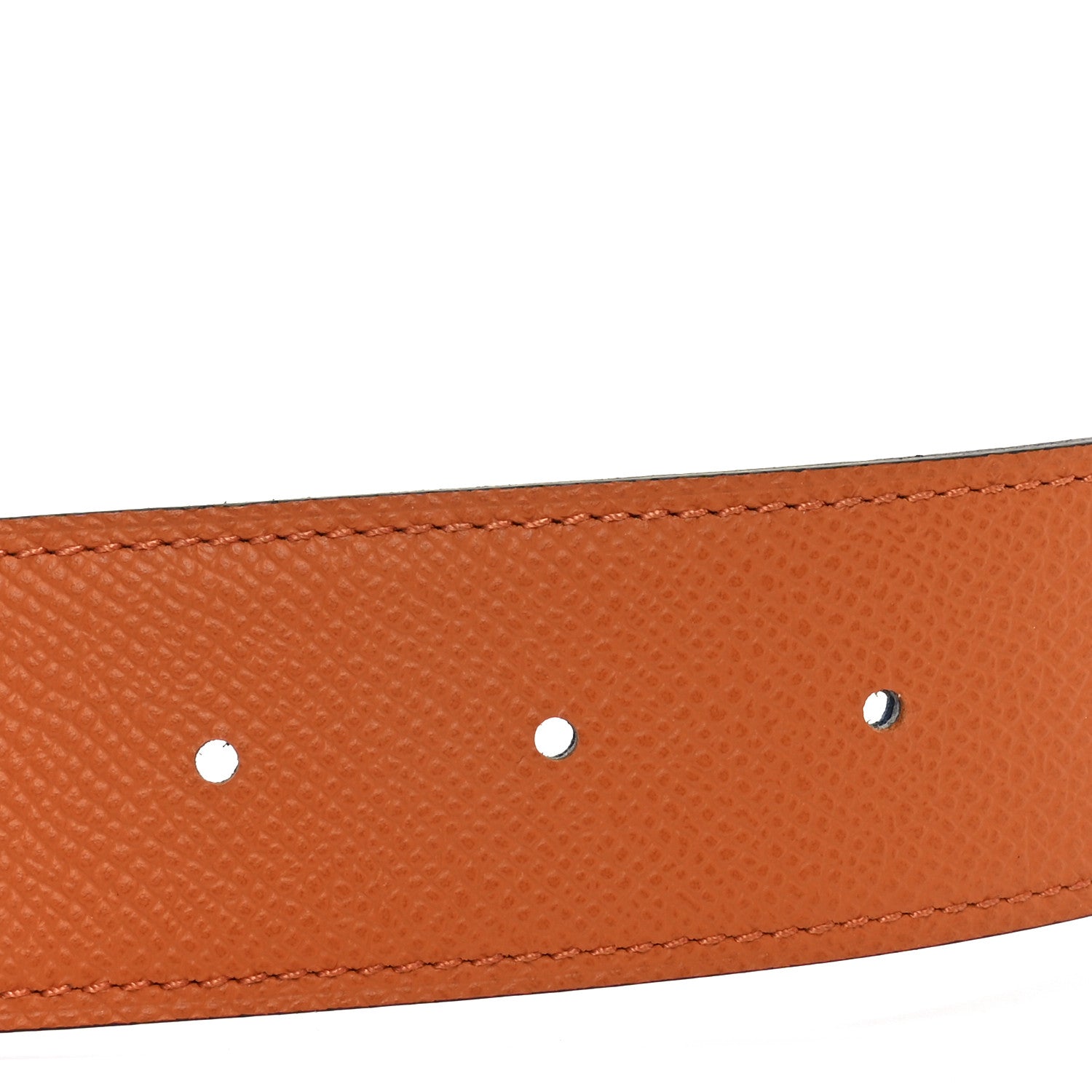 Hermes Epsom Reversible 32mm Belt Strap 100 40 110/44 Orange Bleu Encre 4 of 5