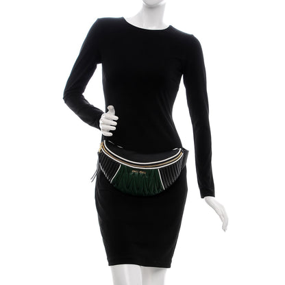 Miu Miu Nappa Matelasse Belt Bag Nero Black Billard Green 2 of 7