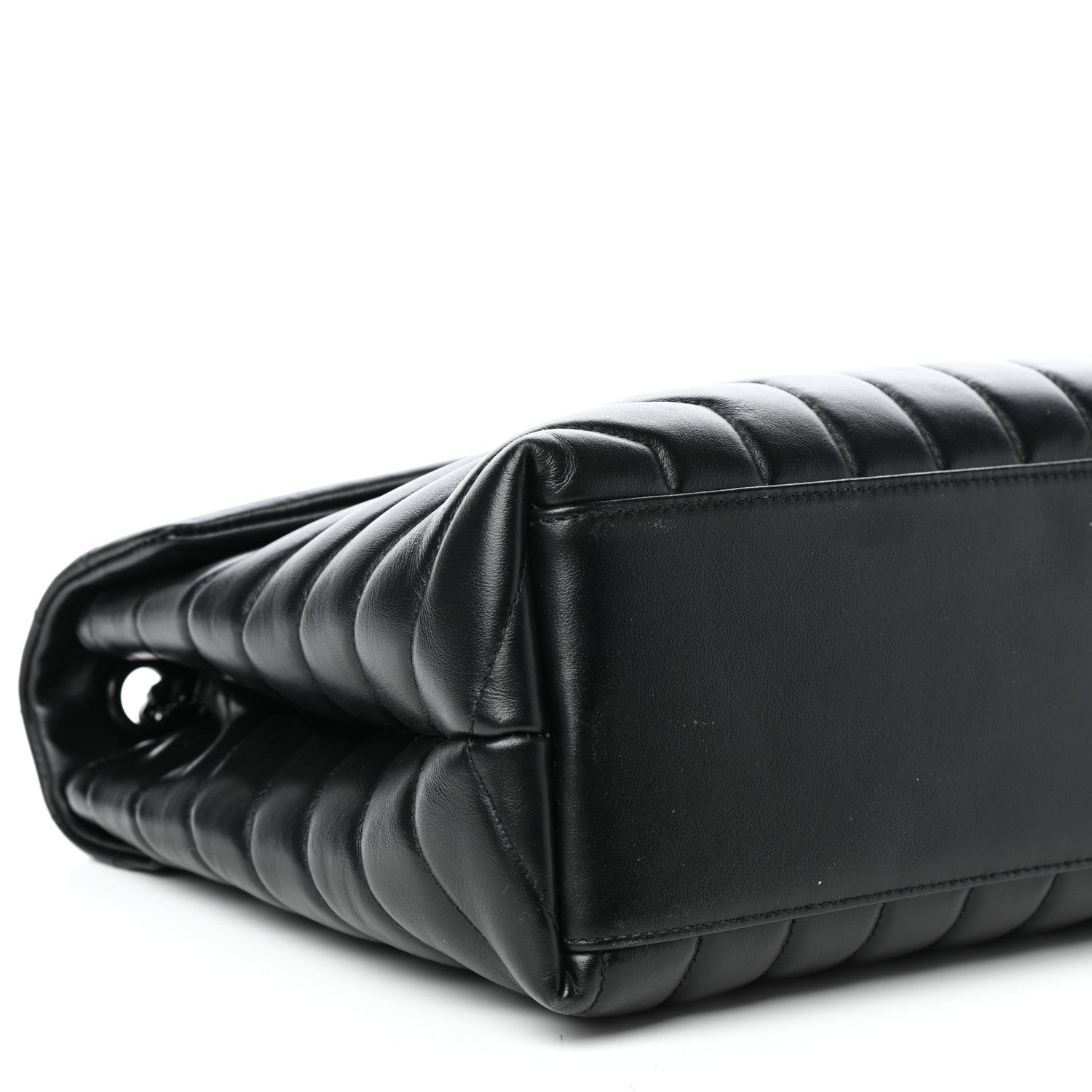 Saint Laurent Calfskin Y Quilted Monogram Medium Loulou Chain Satchel Black 7 of 8
