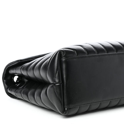 Saint Laurent Calfskin Y Quilted Monogram Medium Loulou Chain Satchel Black 7 of 8