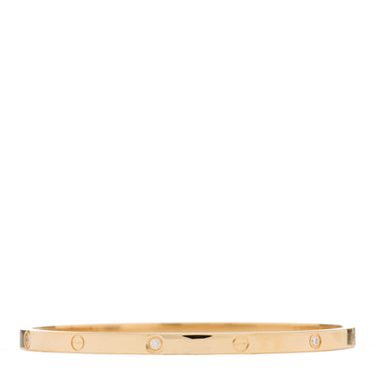 Cartier 18K Yellow Gold 6 Diamond Small LOVE Bracelet 17 2 of 3