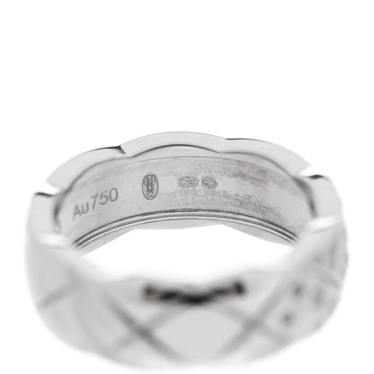 Chanel 18K White Gold Diamond Small Coco Crush Ring 51 5.75 6 of 7