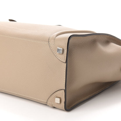 Celine Drummed Calfskin Shoulder Luggage Dune 7 of 10