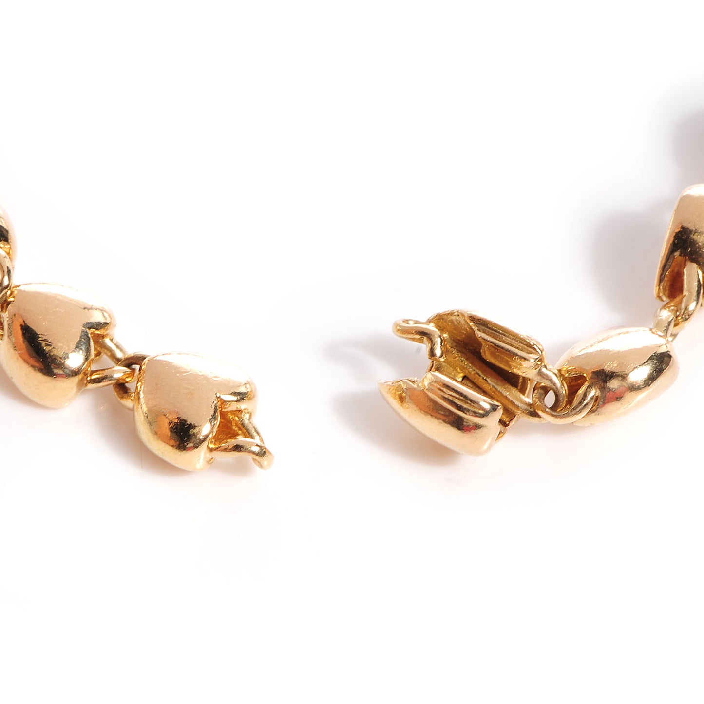 18k Yellow Gold Heart Link Bracelet