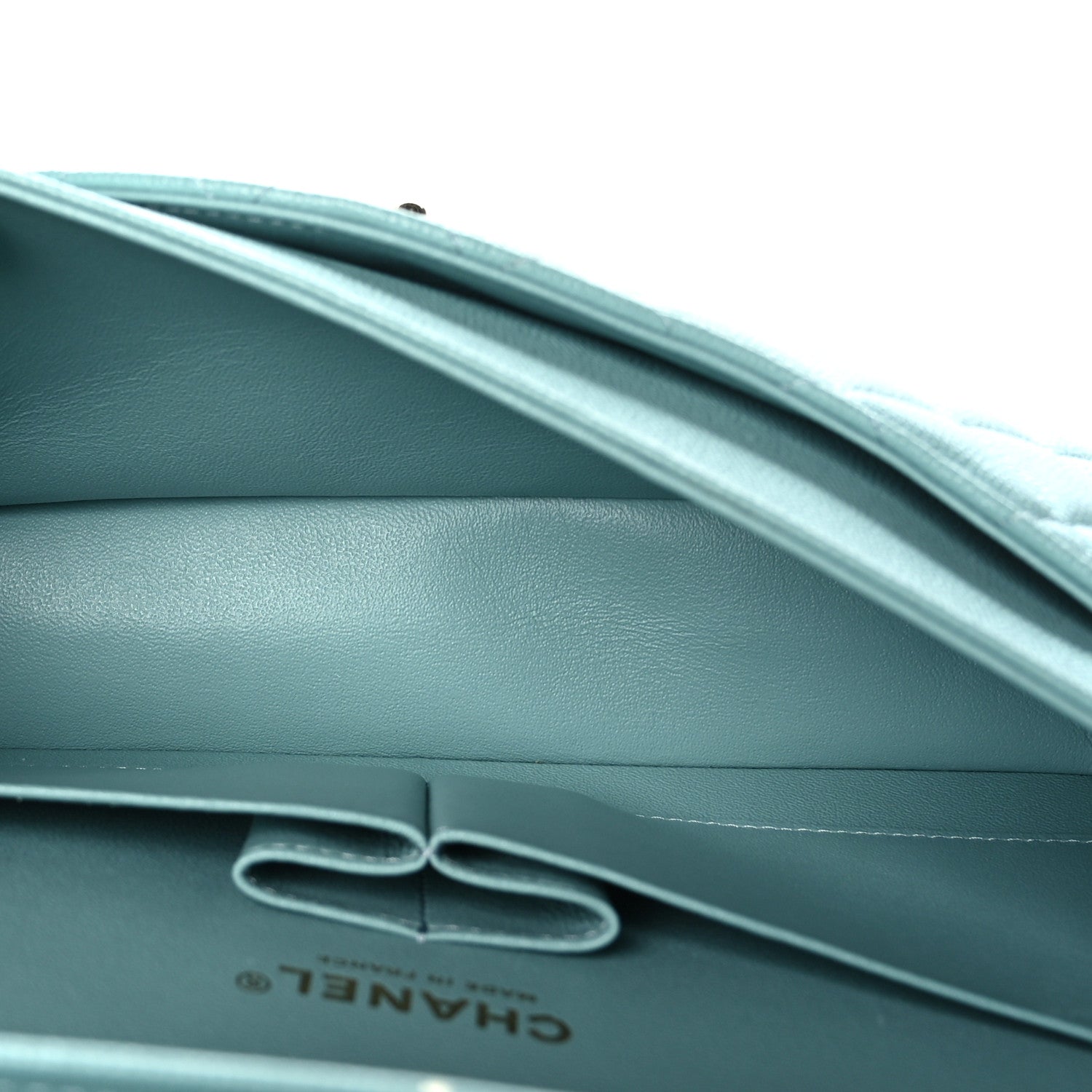 Chanel Caviar Quilted Medium Double Flap Light Blue 5 of 9