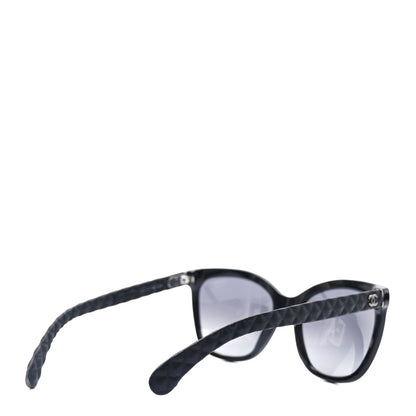 Chanel Acetate Quilted Polarized Butterfly CC Sunglasses 5288-Q Black 4 of 8