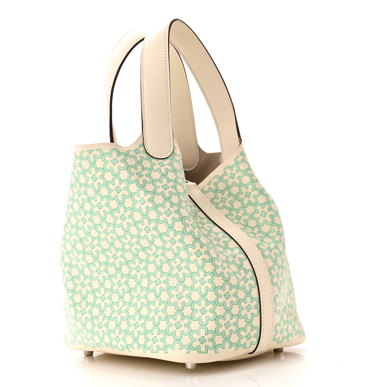 Hermes Swift Lucky Daisy Picotin Lock 18 PM Nata Vert 3 of 11