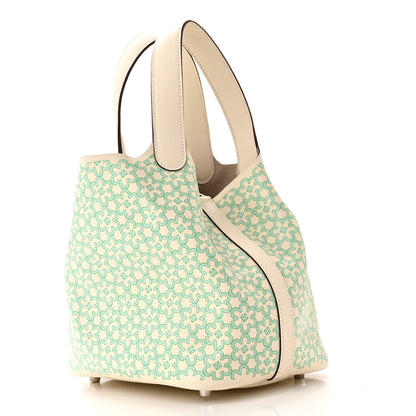 Hermes Swift Lucky Daisy Picotin Lock 18 PM Nata Vert 3 of 11