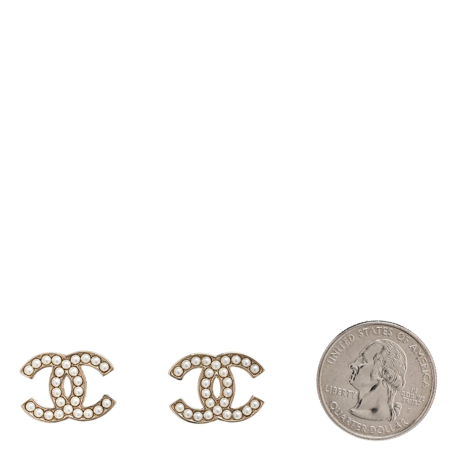 Chanel Pearl CC Earrings Gold 2 of 5