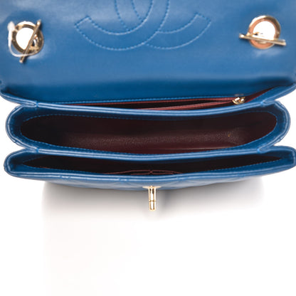Chanel Lambskin Quilted Small Trendy CC Flap Dual Handle Bag Blue 5 of 14