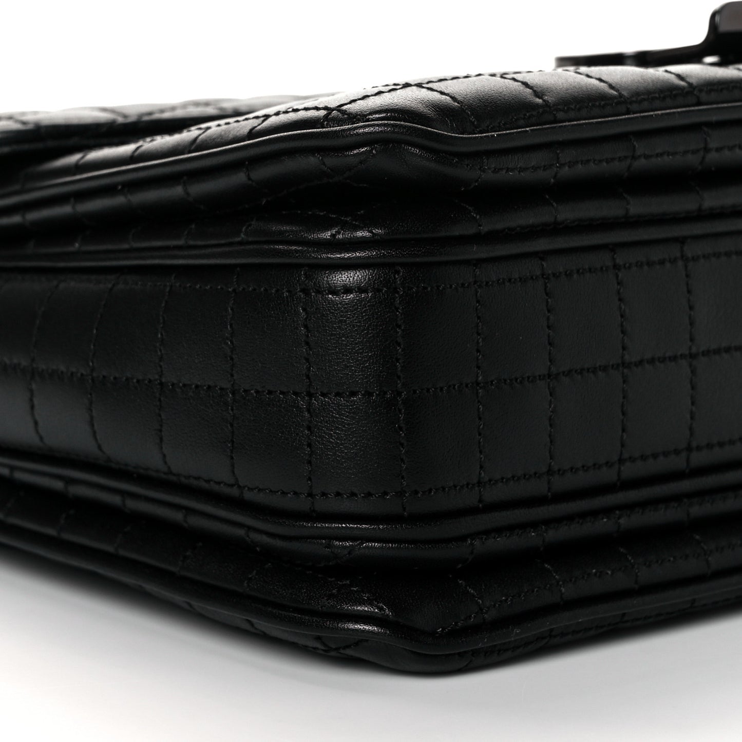 Calfskin Quilted Medium C Bag Black