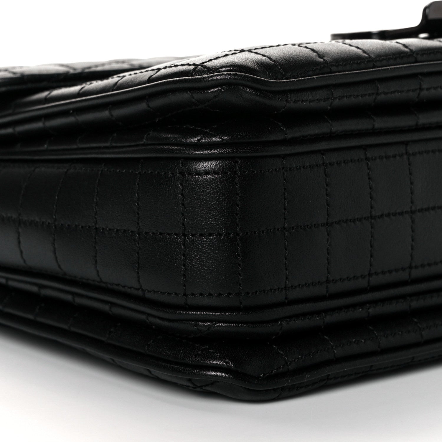 Celine Calfskin Quilted Medium C Bag Black 9 of 10
