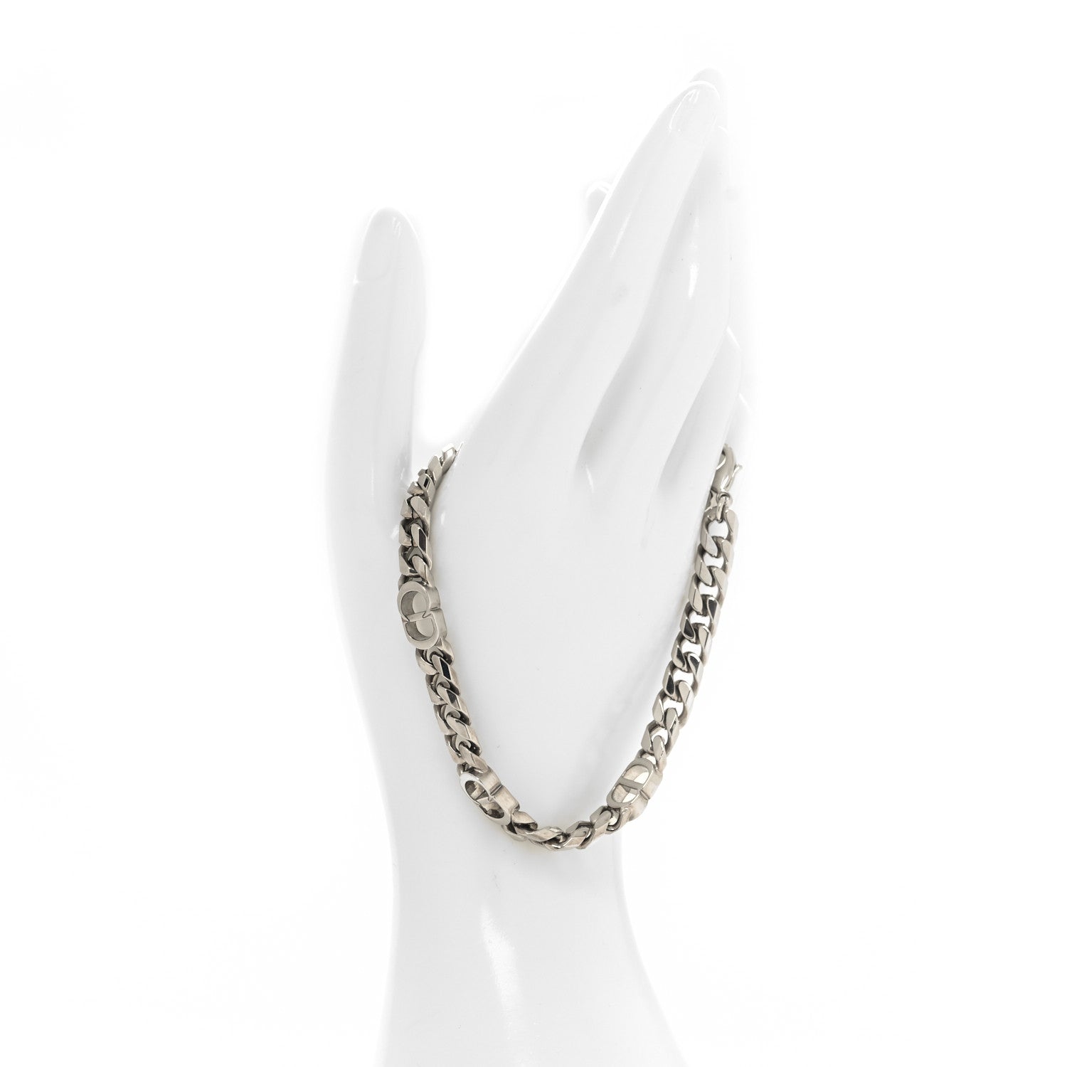 Christian Dior CD Icon Thin Chain Bracelet Silver 2 of 4
