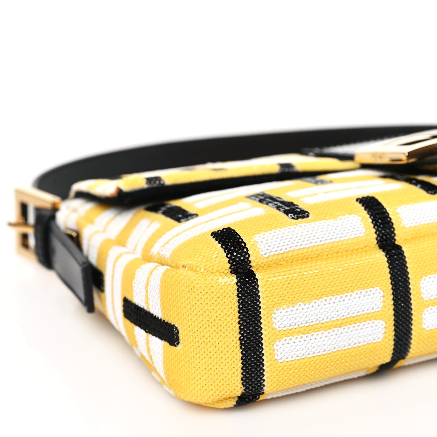 Satin Sequin Baguette Black Yellow White
