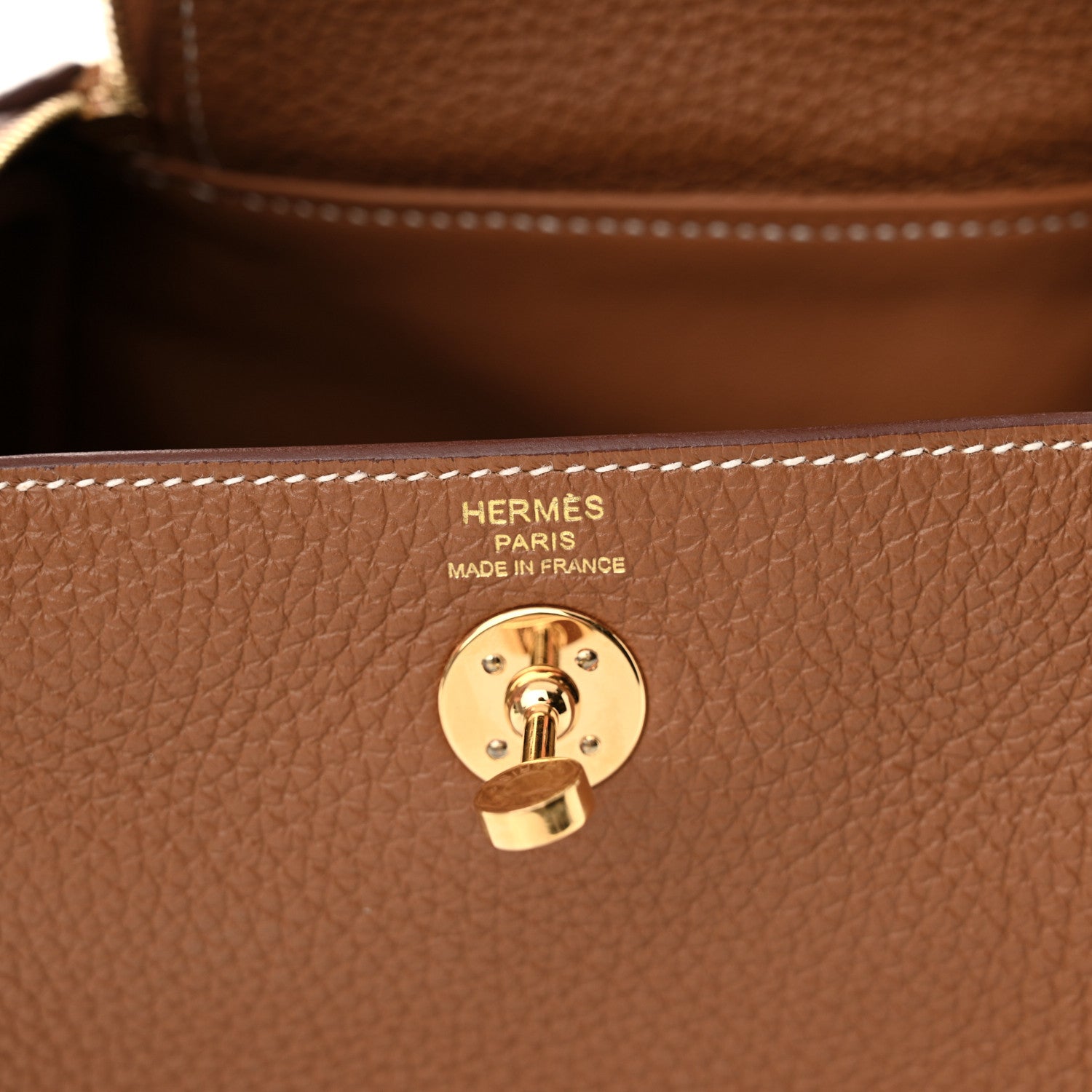 Hermes Taurillon Clemence Mini Lindy 20 Gold 6 of 11