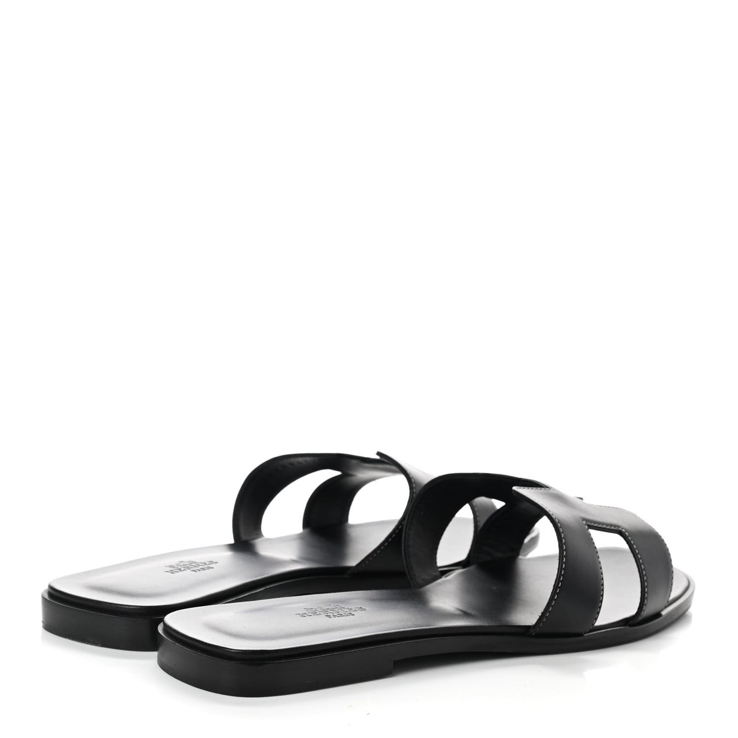 Box Calfskin Oran Sandals 41 Black