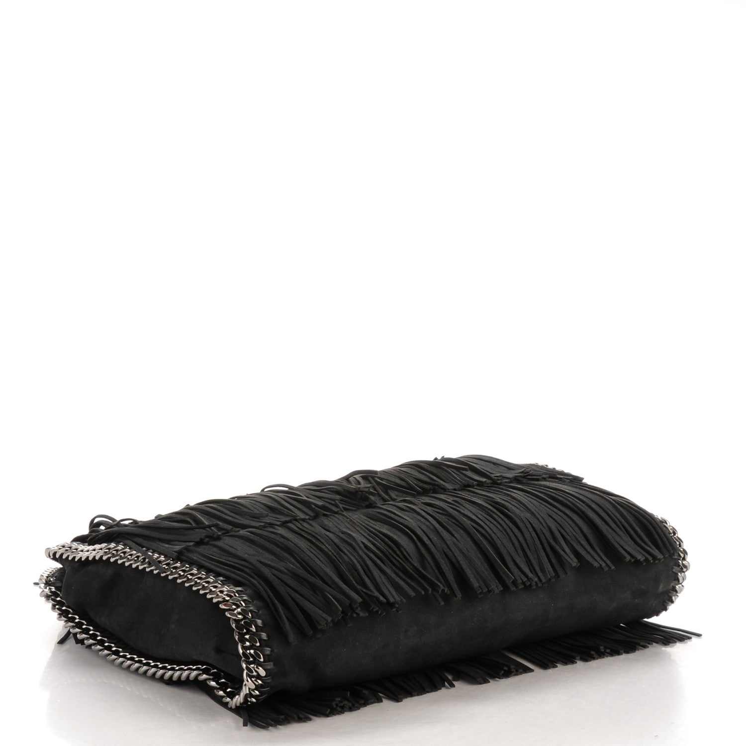 Stella McCartney Eco Suede Fringe Small Falabella Tote Black 4 of 8