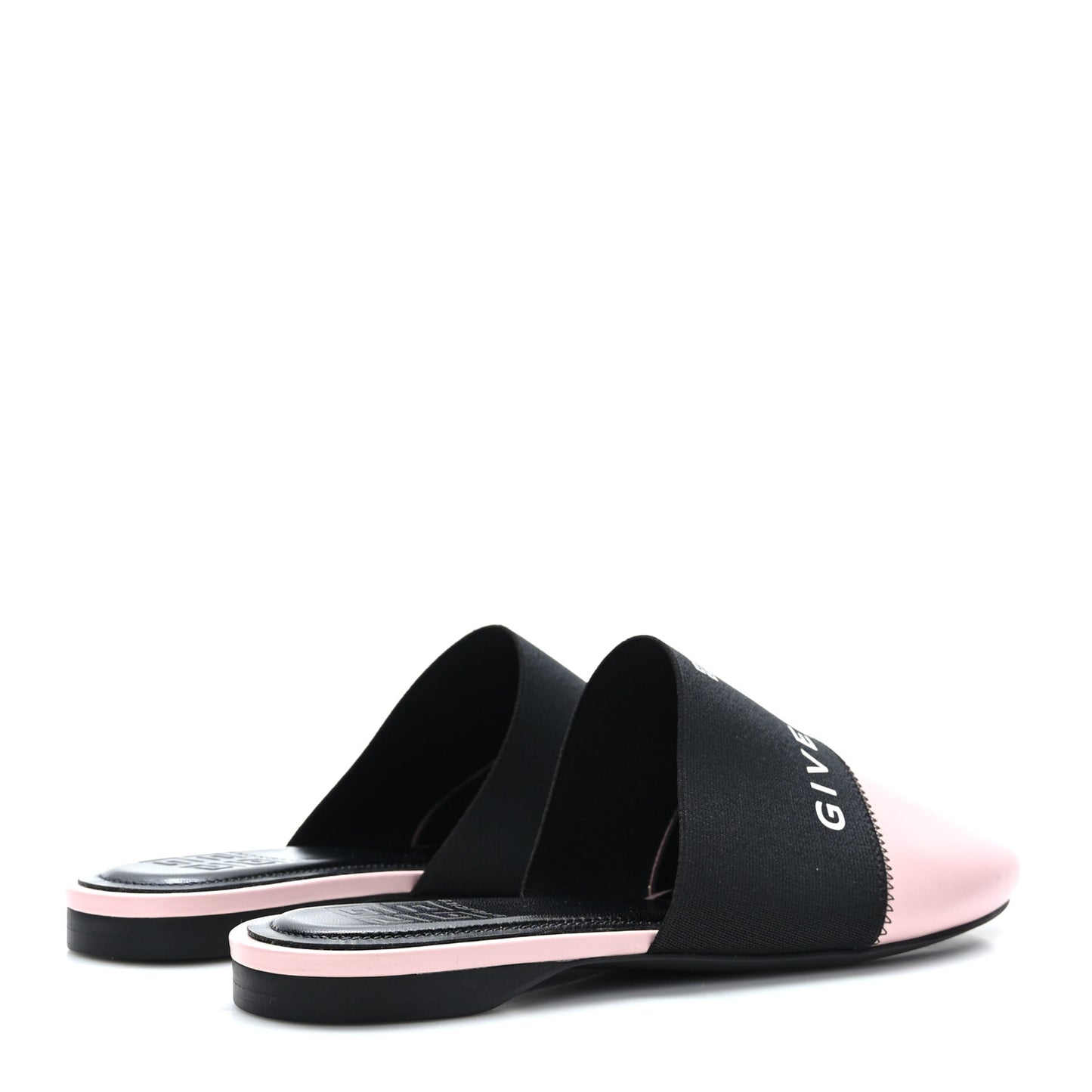 Calfskin Bedford Logo Mule Slides 36 Pink