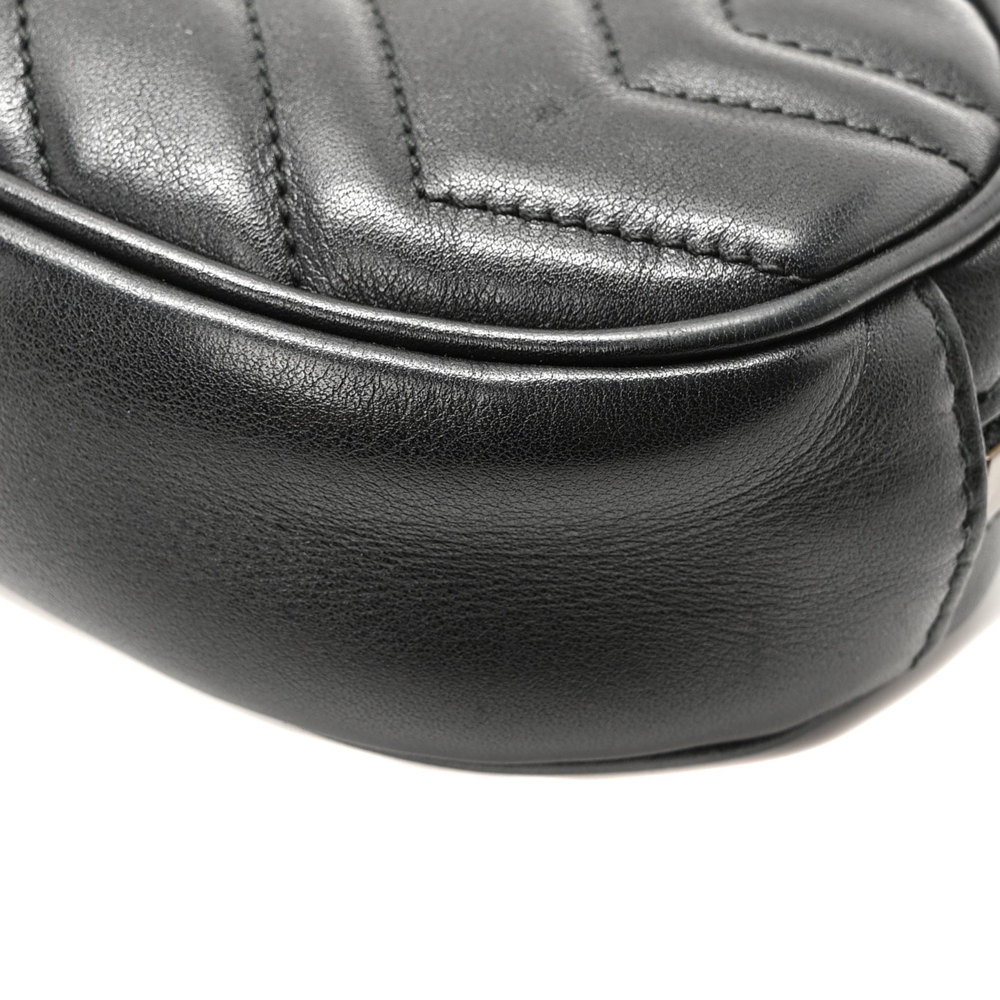Calfskin Matelasse GG Marmont Belt Bag 75 30 Black