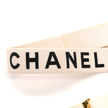 Chanel Logo Suspenders White 4 of 6