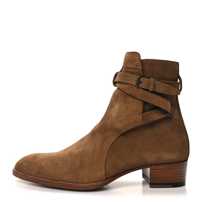 Saint Laurent Suede Calfskin Mens Wyatt Chelsea Boots 41.5 Land 1 of 8