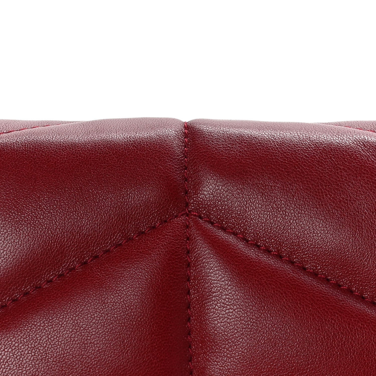 Saint Laurent Lambskin Quilted Toy Loulou Puffer Monogram Chain Satchel Red 15 of 17