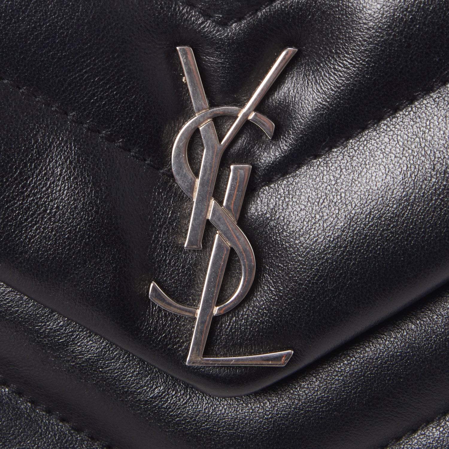 Saint Laurent Calfskin Y Quilted Monogram Toy Loulou Crossbody Bag Black 8 of 10