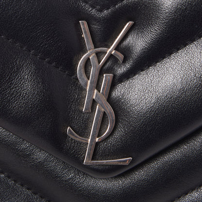 Saint Laurent Calfskin Y Quilted Monogram Toy Loulou Crossbody Bag Black 8 of 10
